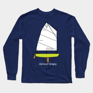 Optimist Sailing Dinghy Lt. Green Long Sleeve T-Shirt